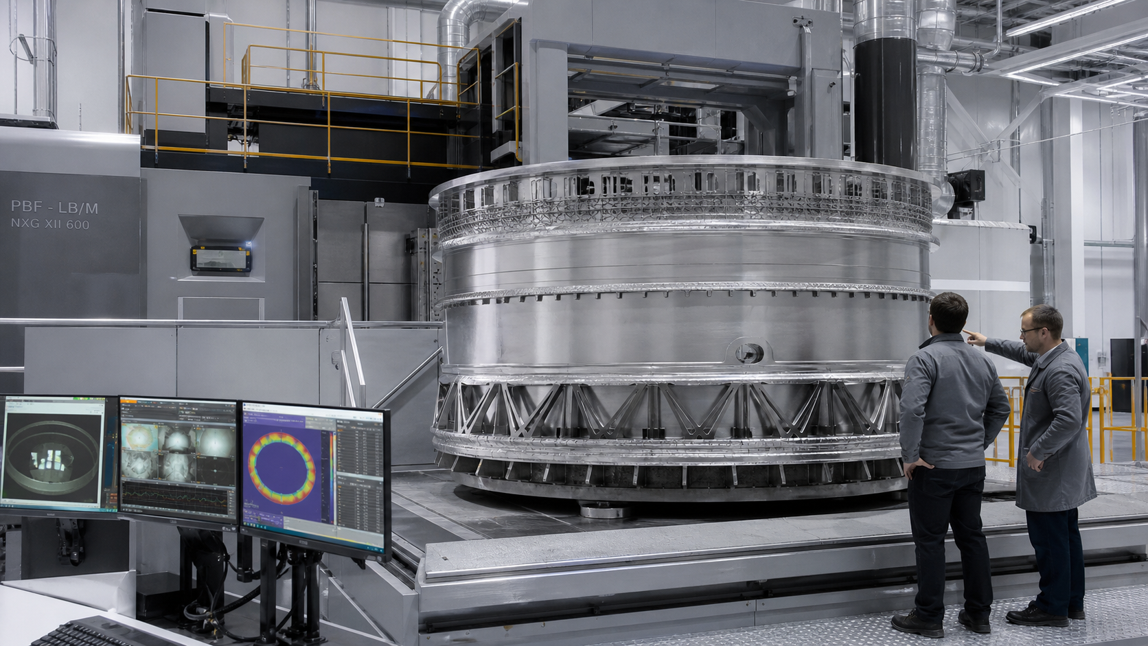 Büyük havacılık bileşeni üreten ileri metal 3D baskı sistemi