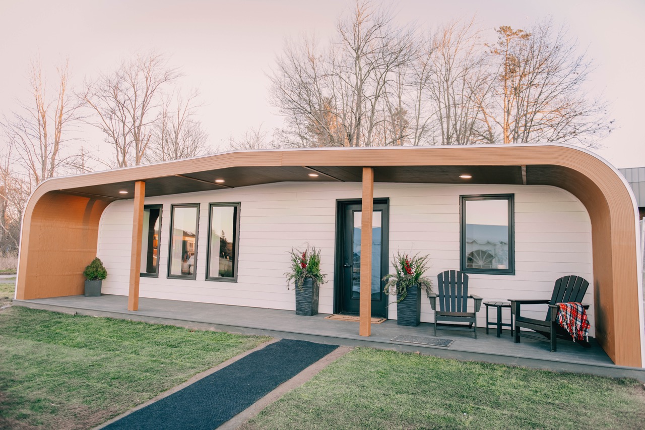 University of Maine tarafından geliştirilen BioHome3D 3D baskılı konutun dış görünümü