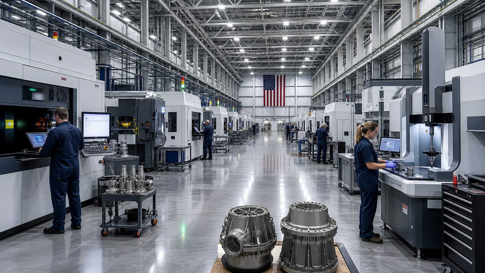 Çok sayıda metal 3D yazıcının bulunduğu üretim kampüsü